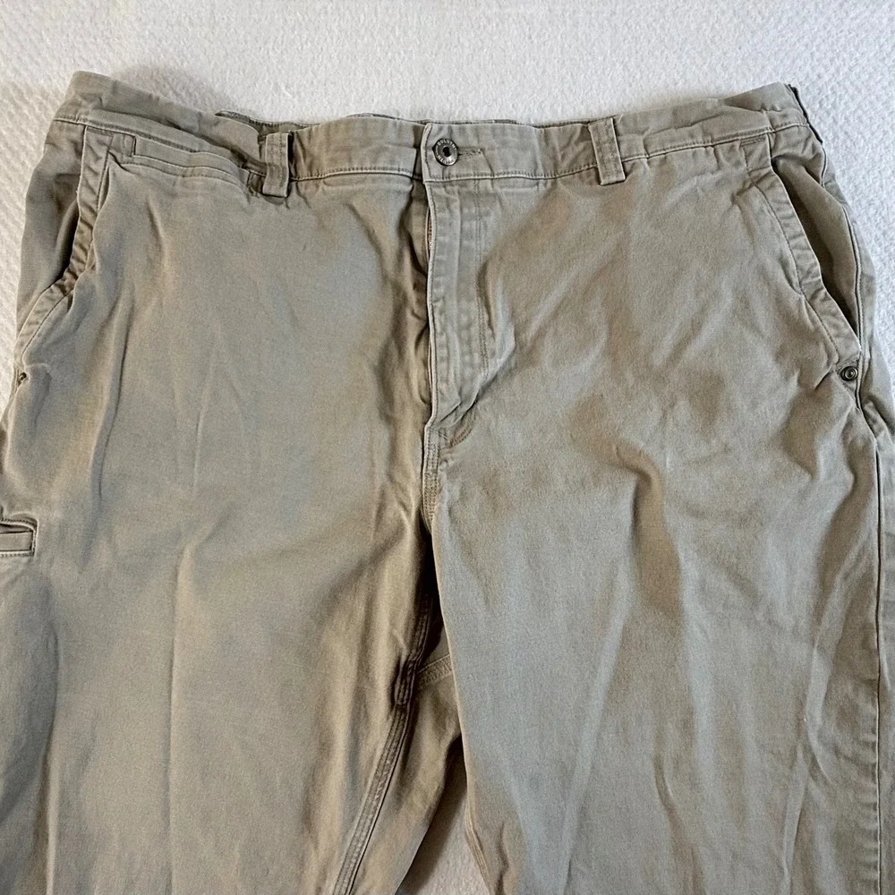 Duluth Flex Ballroom Khakis Mens 40x32 Relaxed Fit Stretch Chino Pants Tan